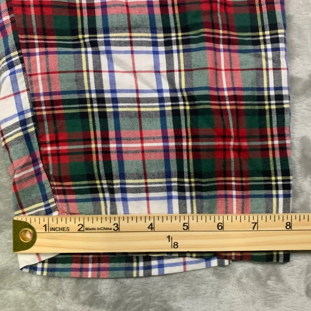 Polo Ralph Lauren Tartan Plaid Pajama Pants Mens M Red Green Cotton Pony Lounge